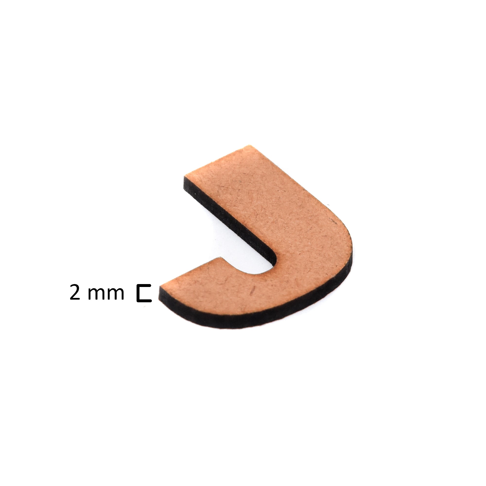 MDF Alphabet Upper Case J 1Inch 2Mm Thick 1Pc