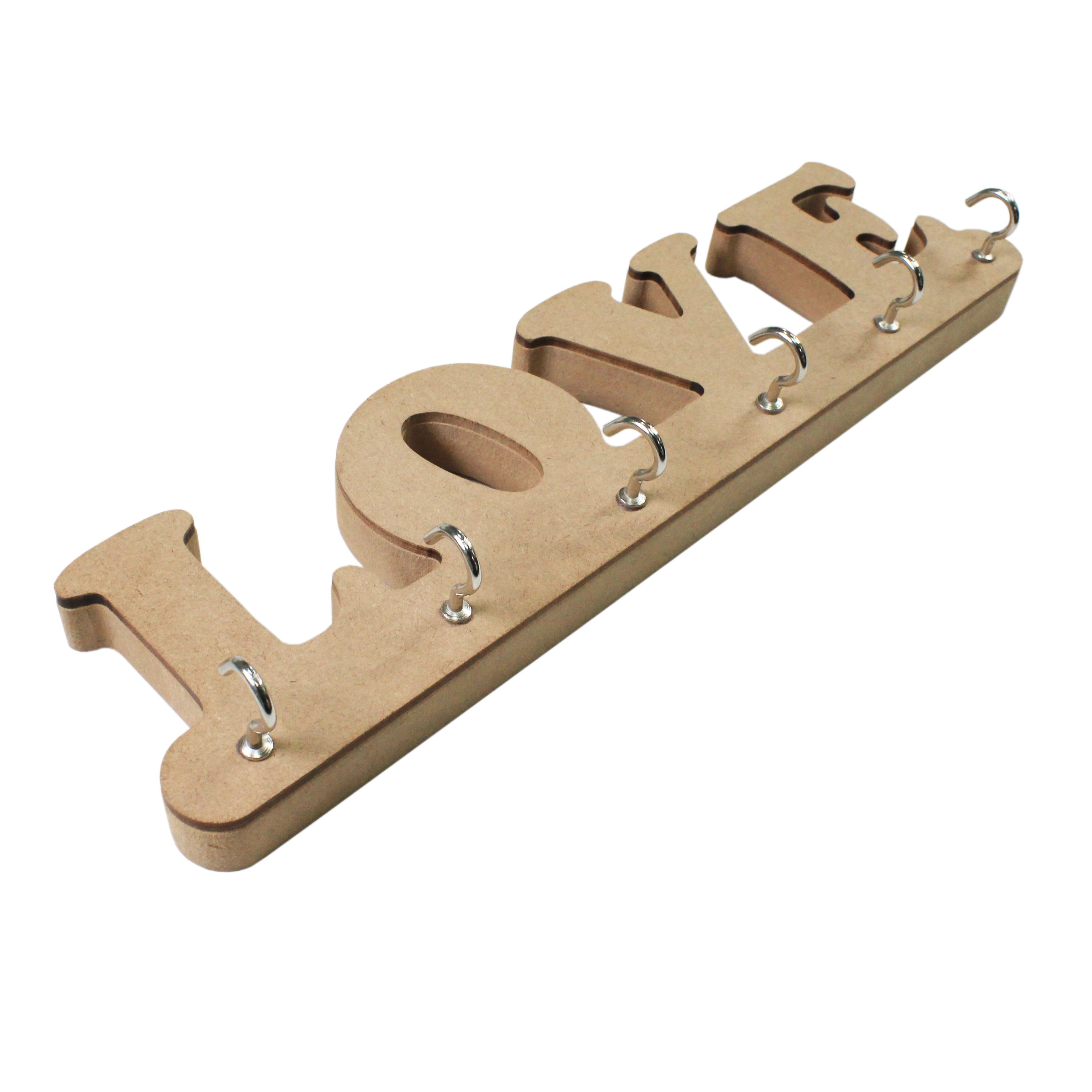 MDF Key Holder Love W11.2 X H2.8 X D0.7Inch 1Pc Lb