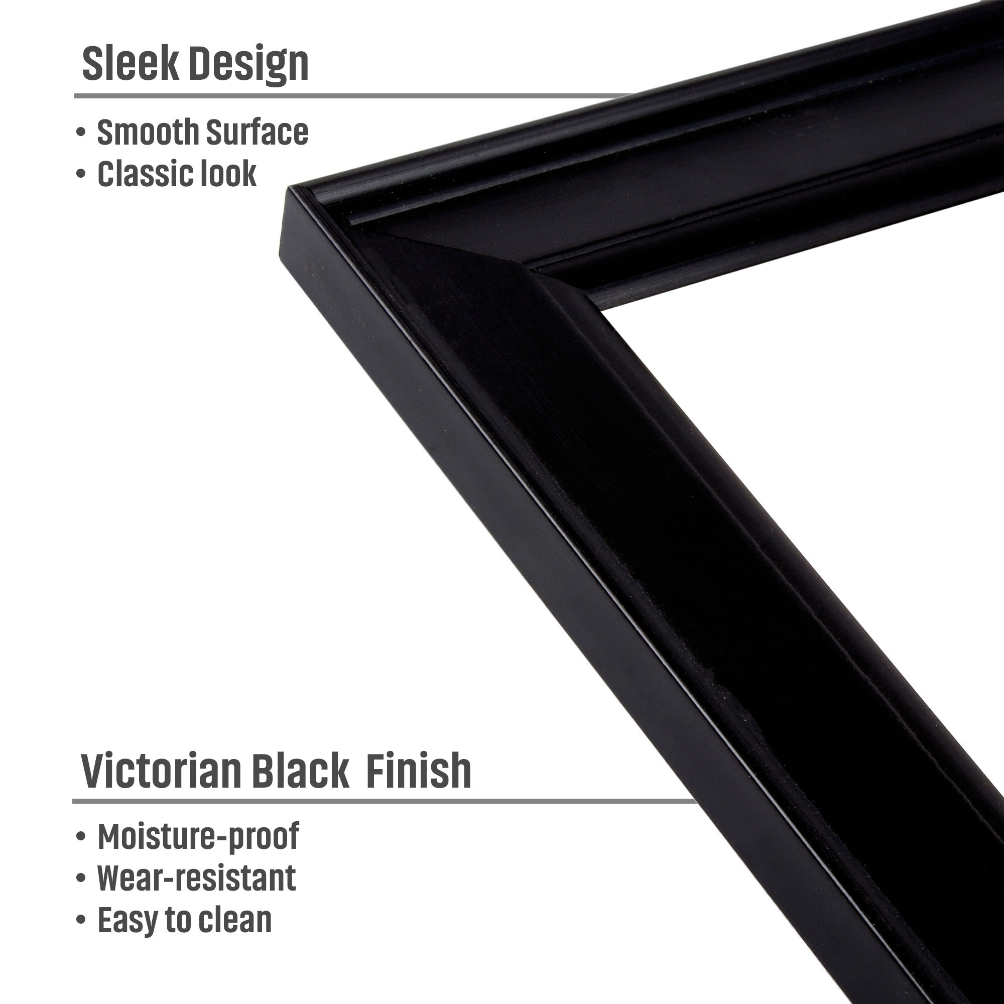Canvas With Frame Victorian Black 18 X 18Inch 1Pc Sw Lb