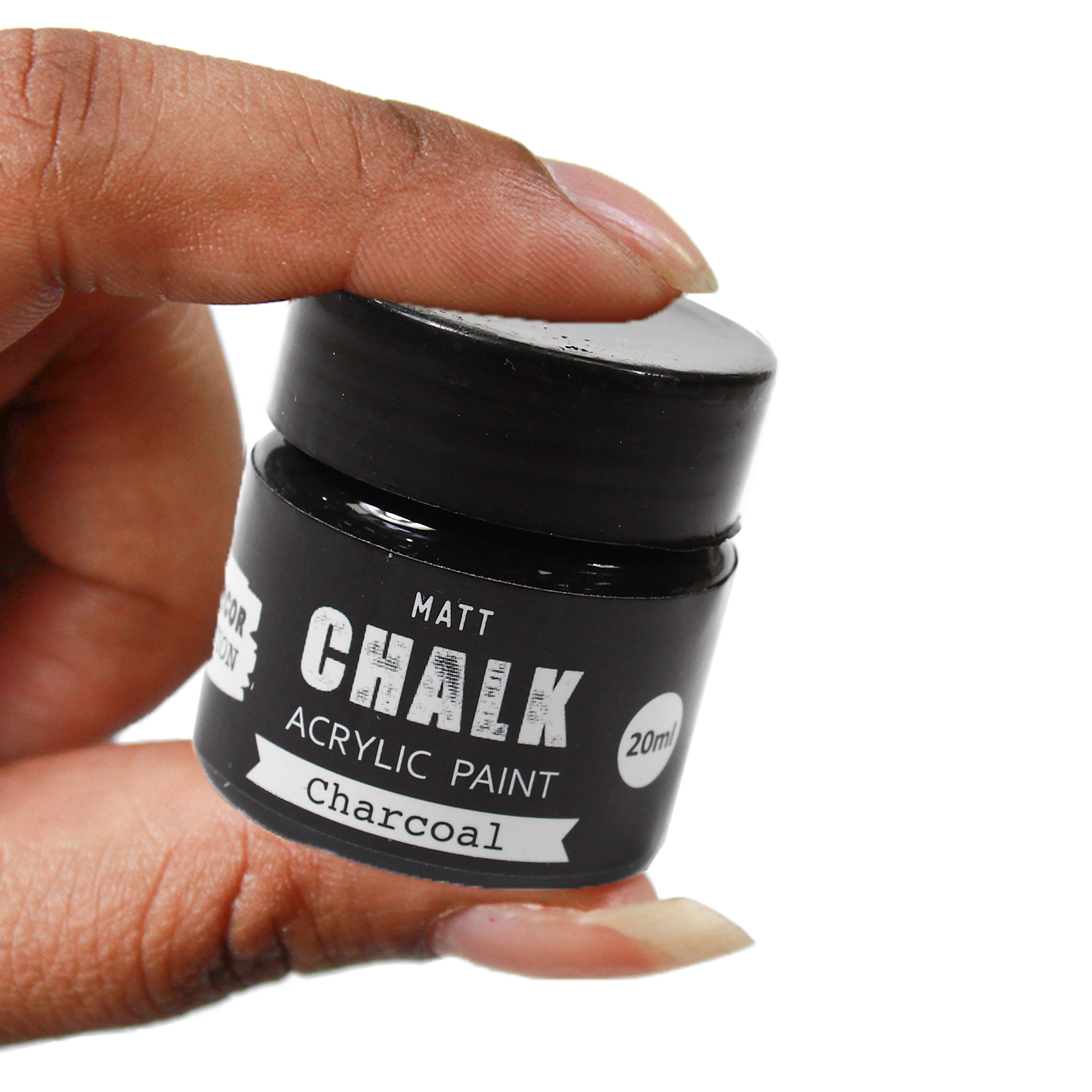 Little Birdie Share Pack Home Decor Chalk Paint - Charcoal, 20ml, 6pc