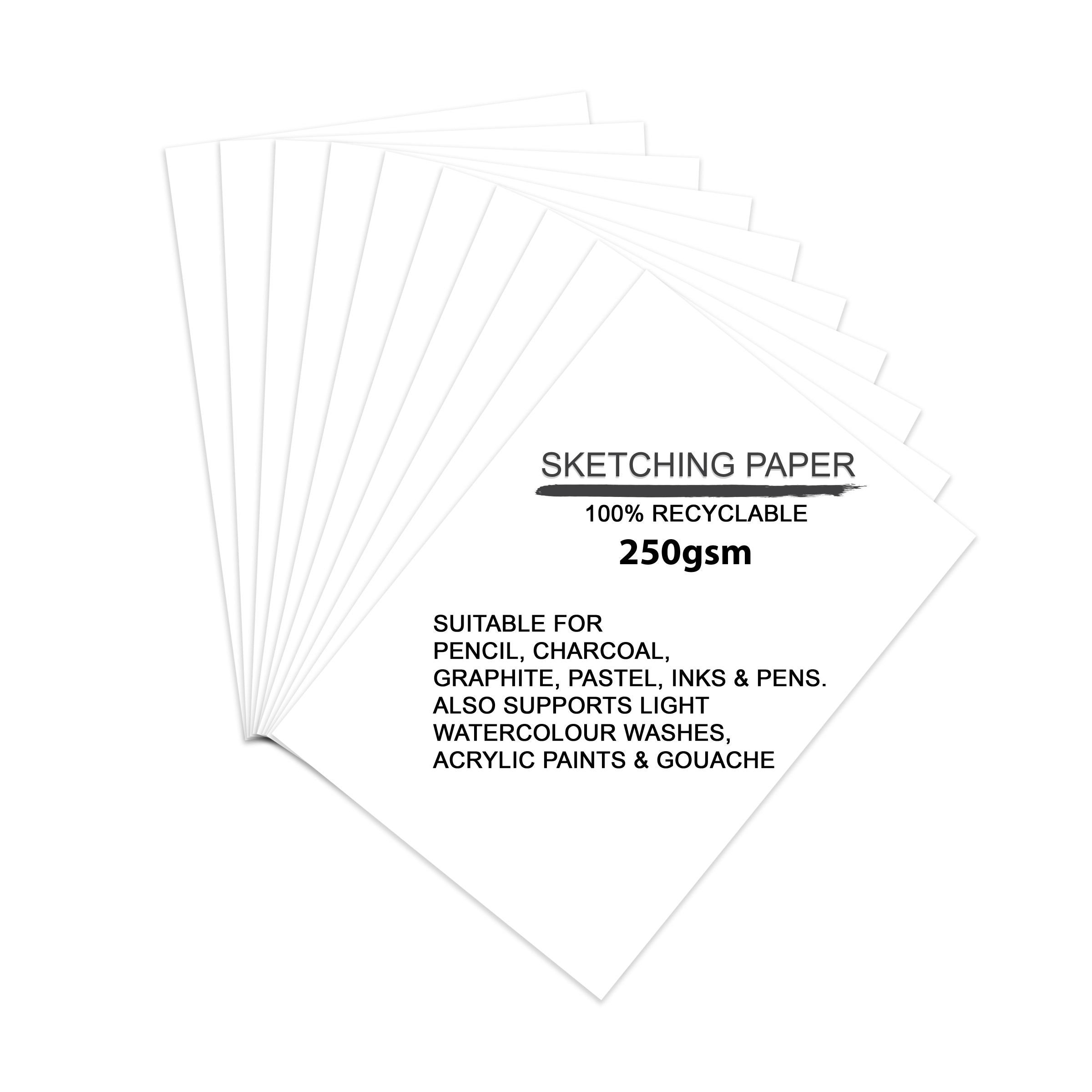 Sketching Paper A4 Size 250 Gsm Pack Of 10 Sheets Pb Lb