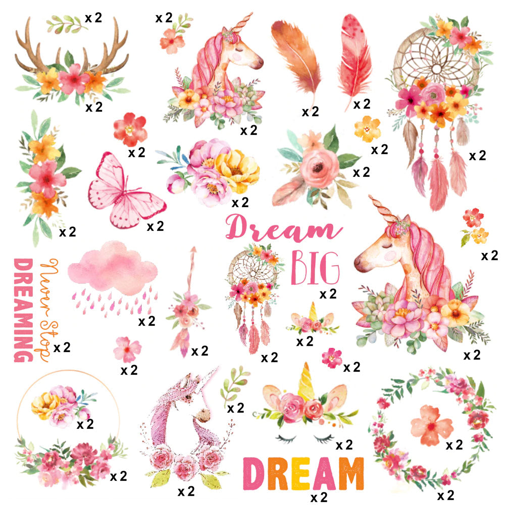 Boho Dreams Ephemera Stickers 60pcs