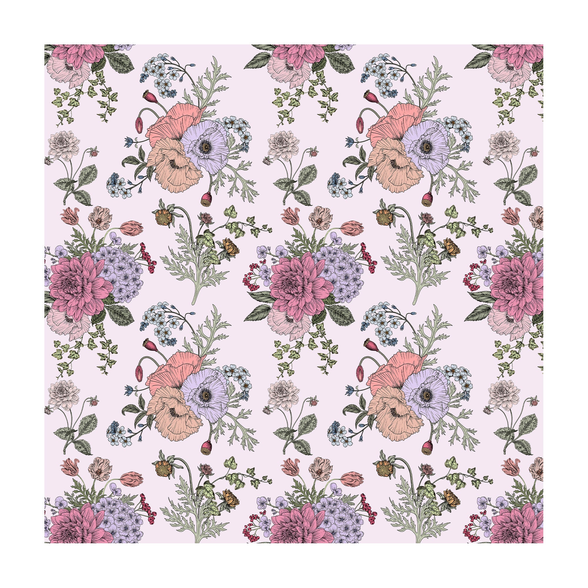 Printed Cardstock Pack - Botanical Garden, 12 X 12inch, 12Designs, 250gsm, 12Sheets
