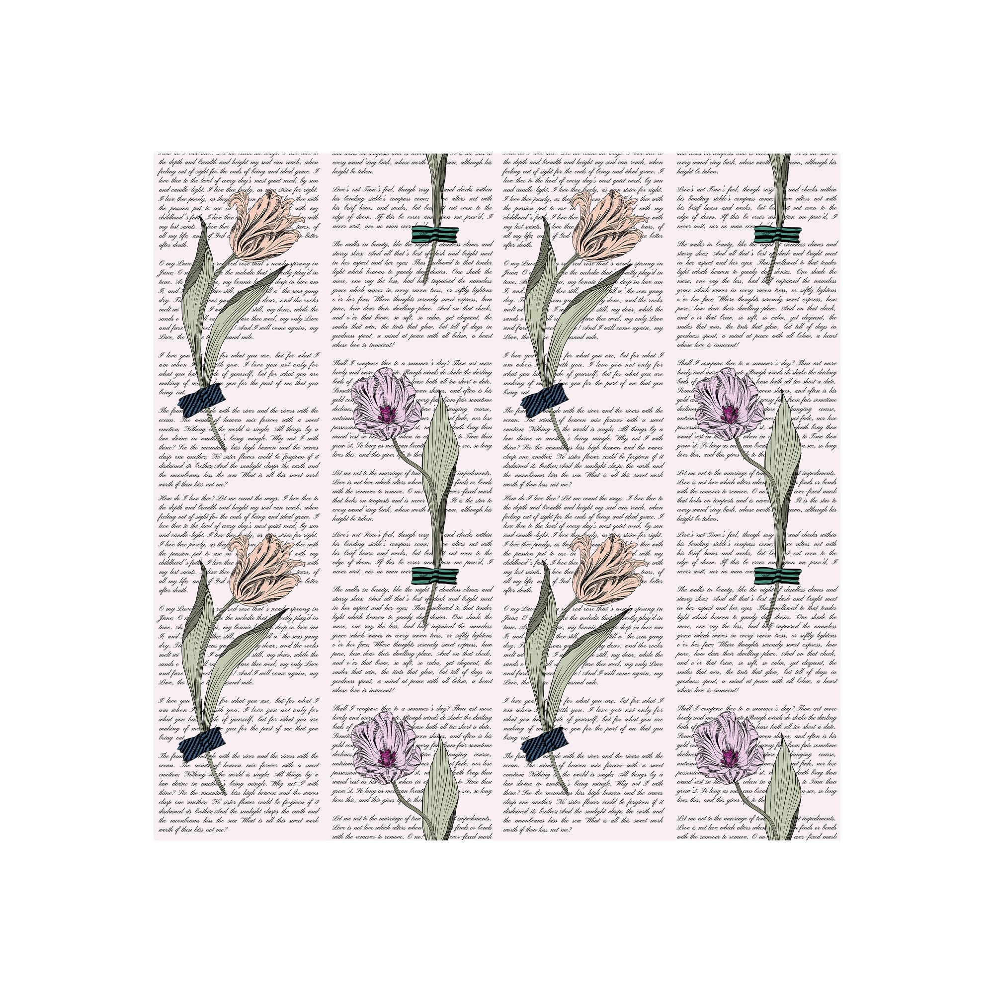 Printed Cardstock Pack - Botanical Garden, 6 X 6inch, 12Designs, 250gsm, 24Sheets