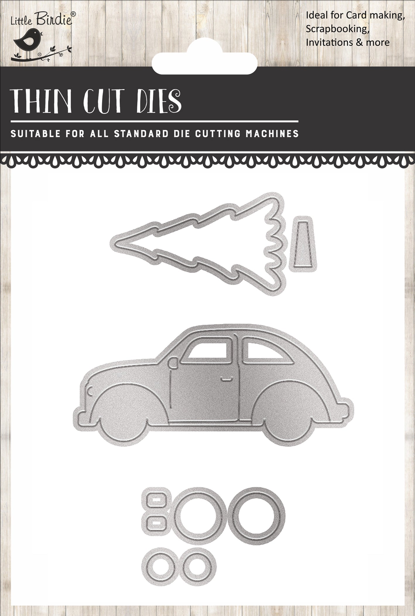Christmas Thin Cut Dies Christmas Ride 64 x 45mm 4pc
