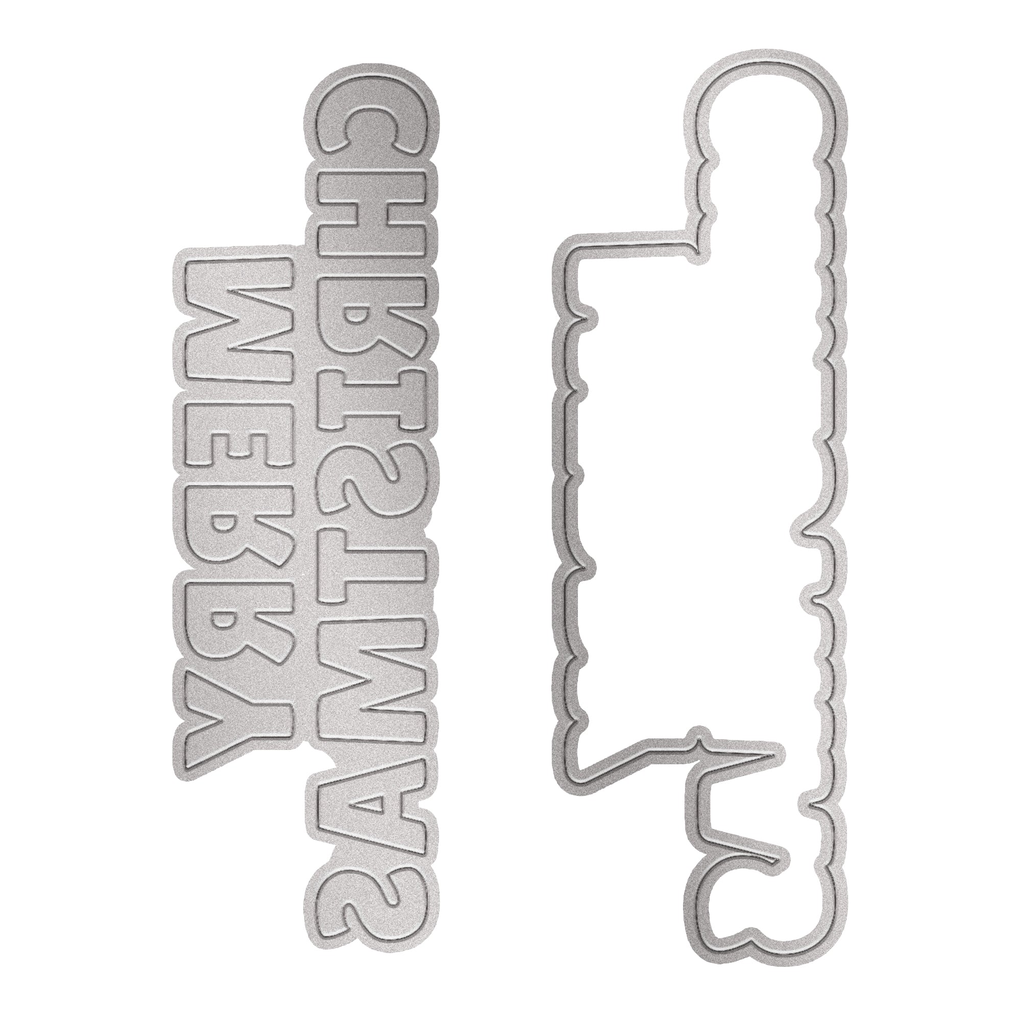 Christmas Thin Cut Dies Merry Christmas 60 x 95mm 2pc