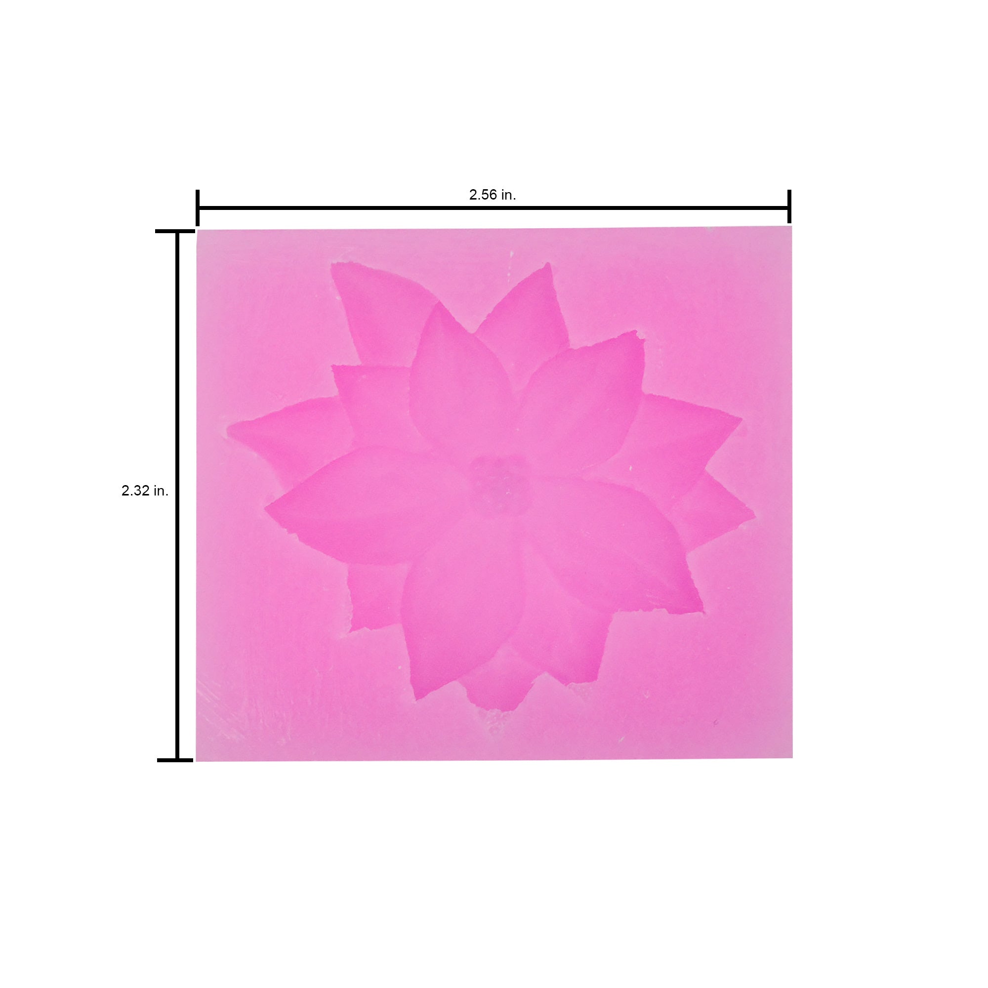 Silicone Mould Poinsettia - W 2.56 X L 2.32inch, D - 12mm, 1pc