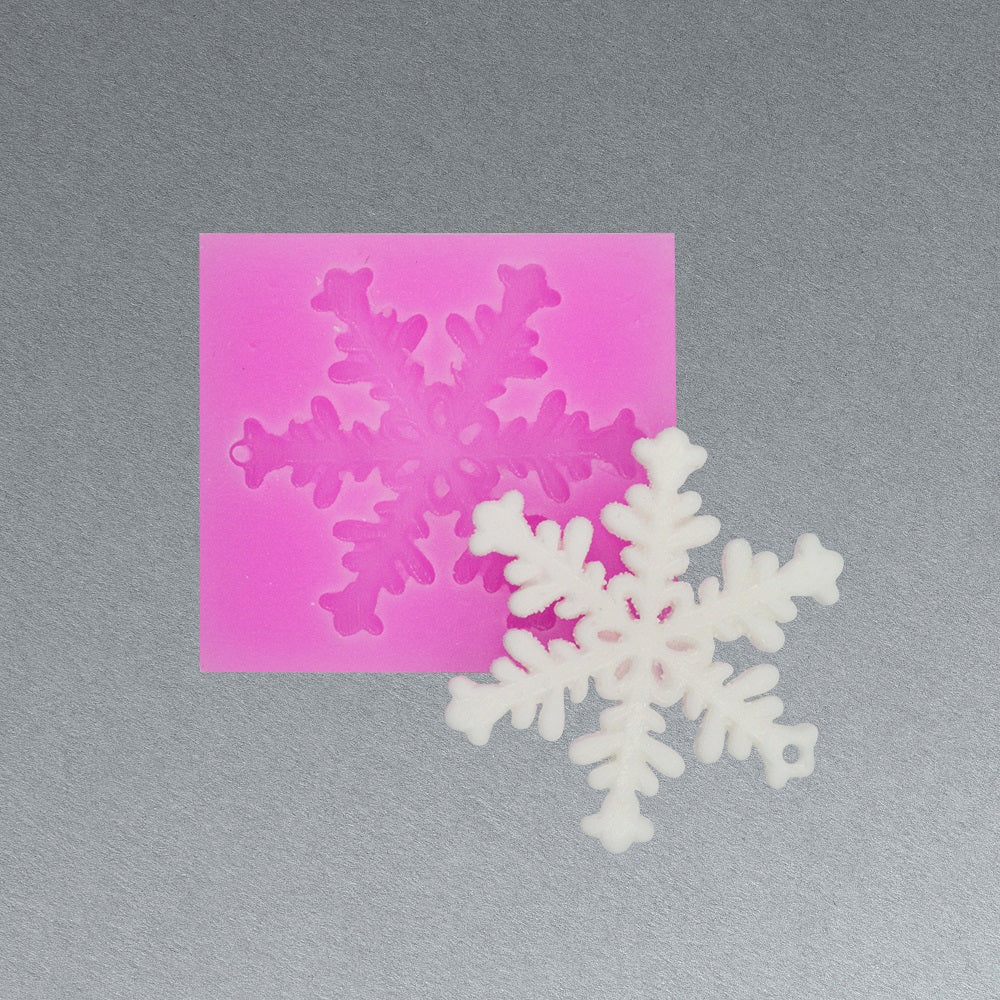 Silicone Mould Snowflake - W 2.37 X L2.13inch, D - 8mm, 1pc