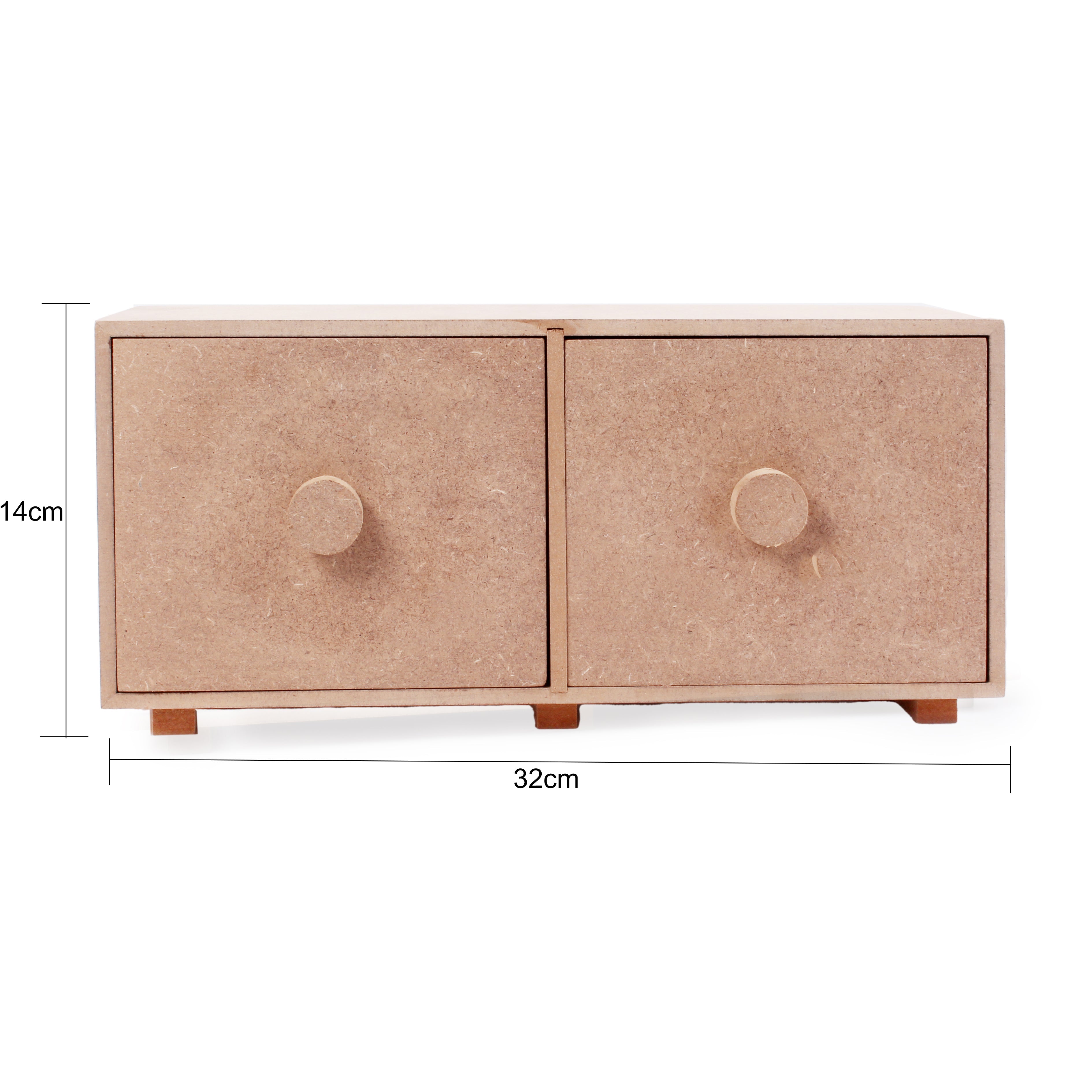MDF Desk Drawers 2Compartments W12.6 X H5.5 X D4.9Inch 5.5Mm Thick 1Pc Lb