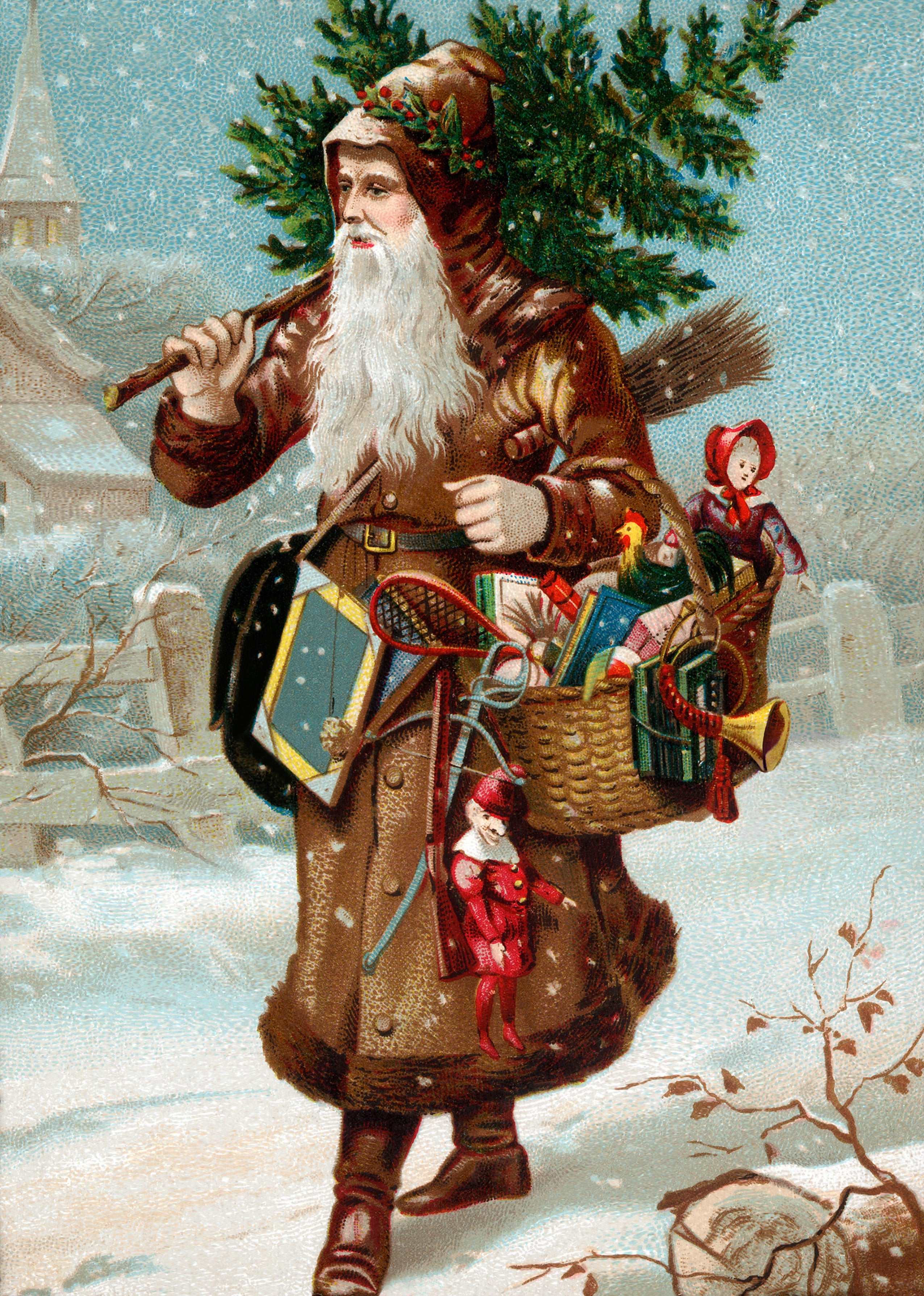 Filament Decoupage Father Christmas A4 2 Designs 2Sheets