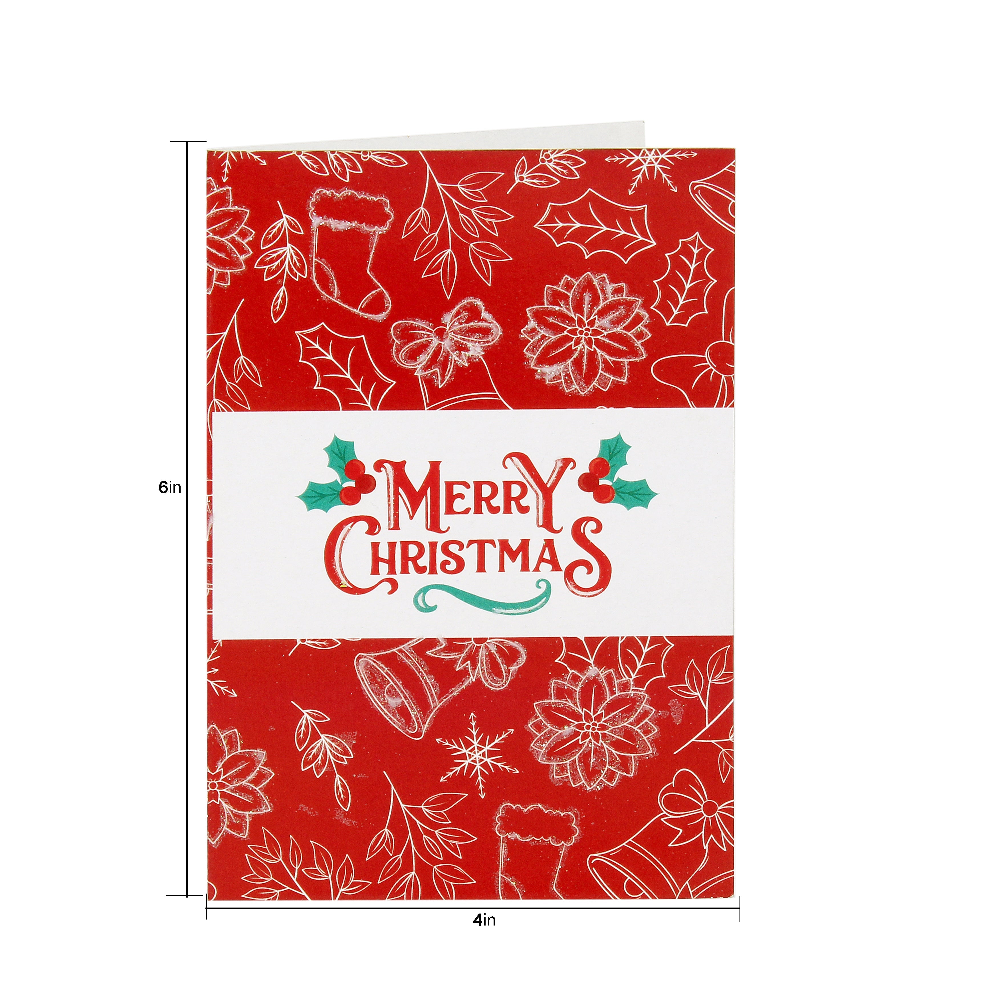 Christmas Greeting Card & Envelope Cheer 4 X 6inch 2pc