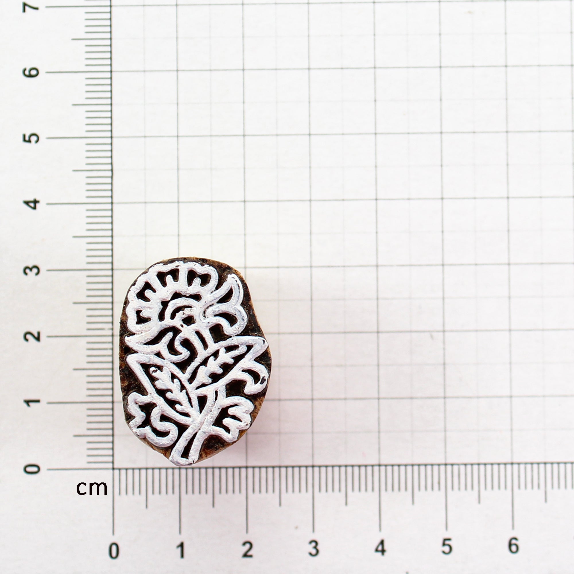 Hand Carved Wooden Printing Block Meadow Flower W 1inch X L 1inch 1pc