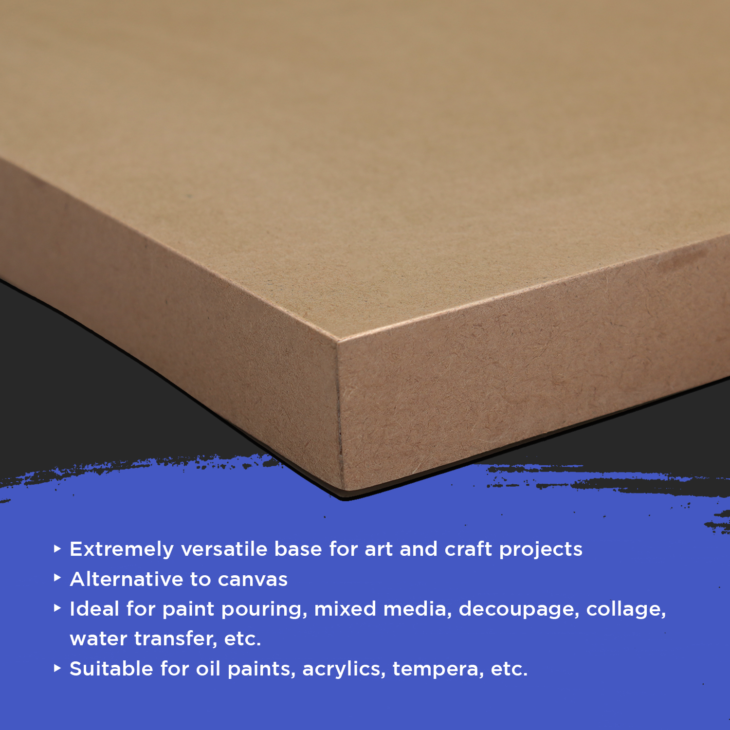 MDF Light Weight Art Panel 12 X 12 X 1Inch 5.5Mm Thick 1Pc Sw Lb