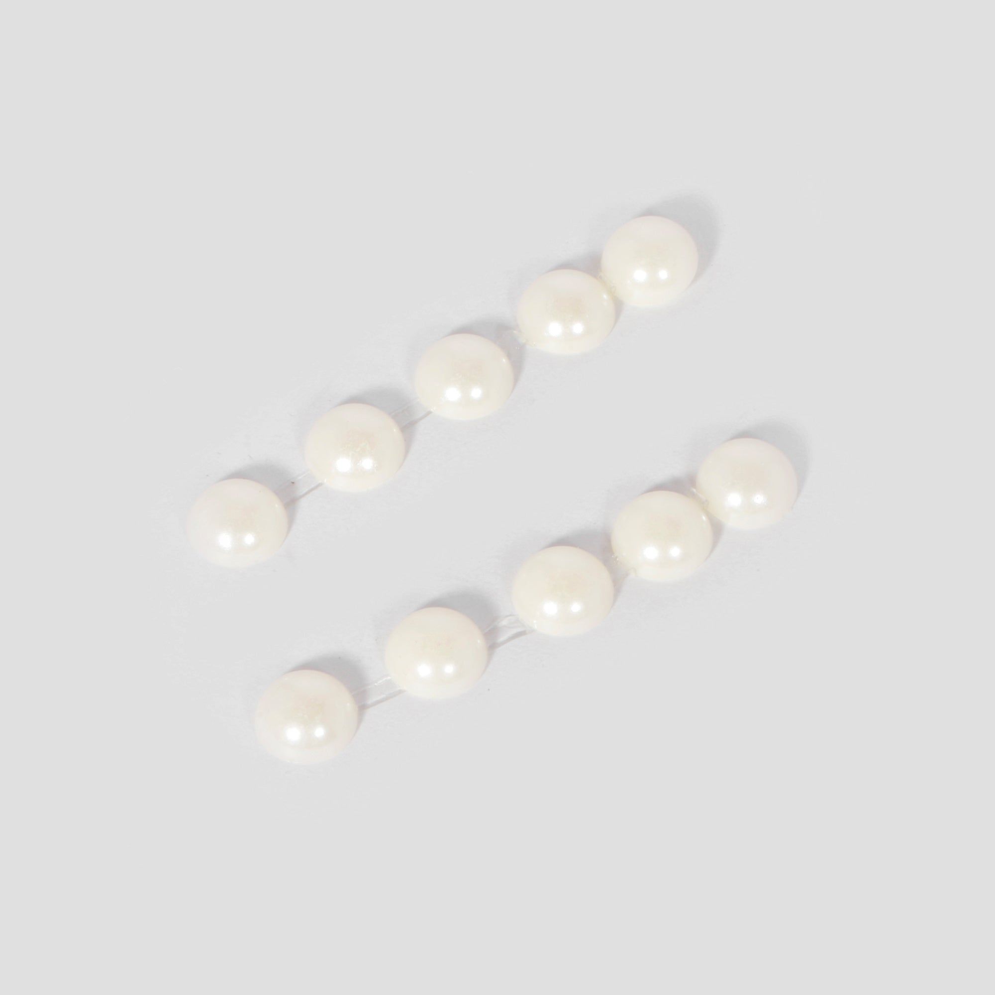 Plastic Half Pearl 12Mm 9Strips 45Pcs Cream 1Pk