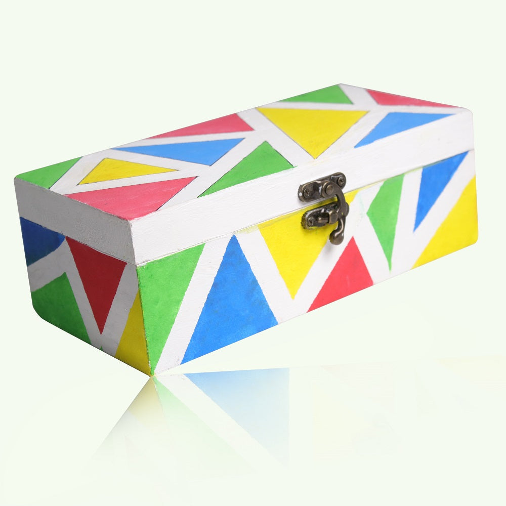 MDF Box With Latch Rectangle 8 X 3 X 1.75Inch 5.5Mm Thick 1Pc Sw Lb